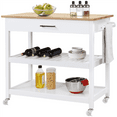 thumbnail image 1 of Yaheetech Kitchen Island with Storage & Drawer, White, 1 of 11