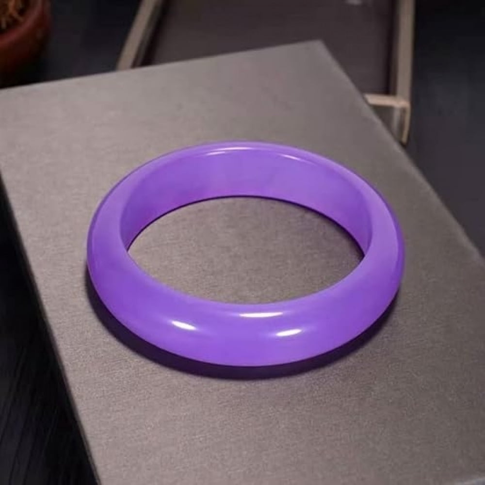 Purple Jade Bangle Bracelet for Women Grade A Jade Handmade Bracelets - Healing Protection Good Luck Bracelet Send to mom and colleagues
