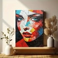 thumbnail image 6 of Abstract Mosaic Woman Face Canvas Painting，Suitable for Living Room， Bedroom， Office， Bathroom， and Hallway Decoration., 6 of 8