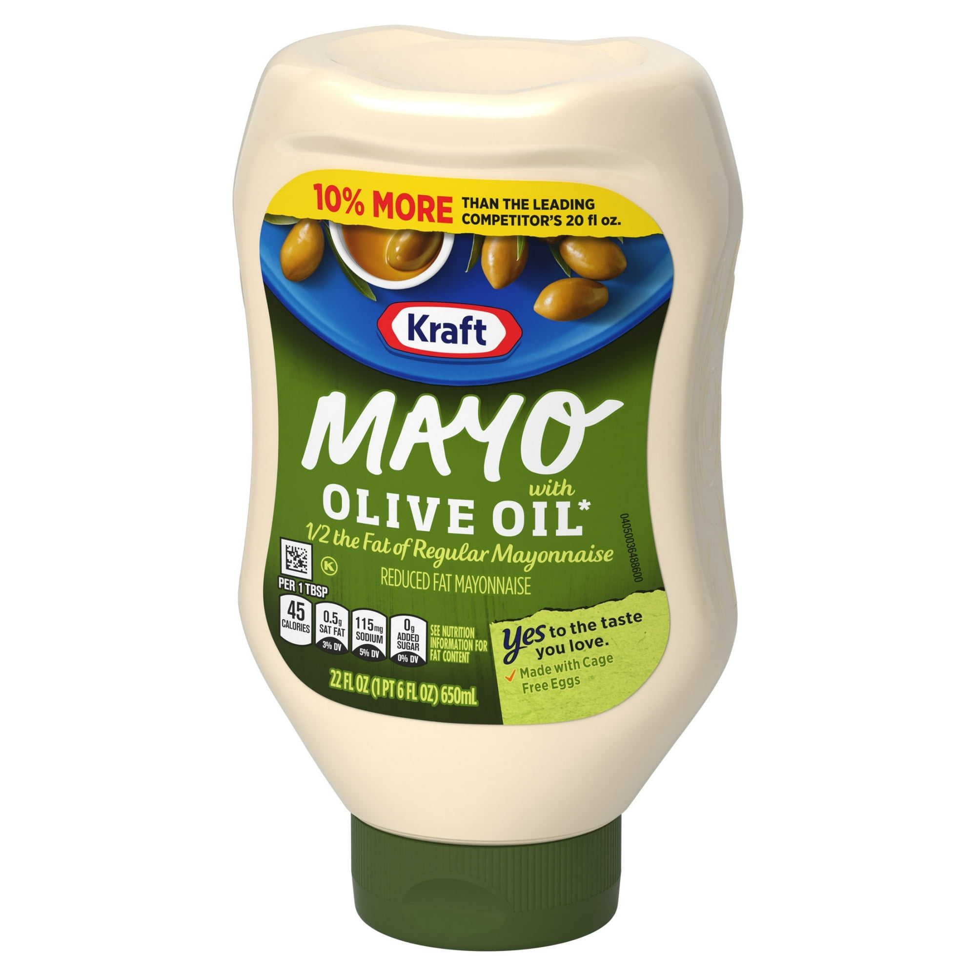 Kraft Mayo with Olive Oil Reduced Fat Mayonnaise Squeeze Bottle,  (Shelf-Stable) 22 fl oz