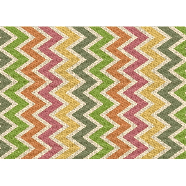 Ahgly Company Machine Washable Indoor Rectangle Transitional Brown Gold Area Rugs, 7' x 10'