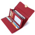 thumbnail image 4 of Classic Ladies' Fashion 3 - fold Wallet - Grainy Leather - like, Long - style Handheld (green), 4 of 8