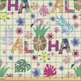 thumbnail image 2 of Ambesonne Tropical Fabric by the Yard Upholstery, Hawaiian Elements Flowers, 1 Yard, Multicolor, 2 of 5