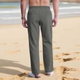 thumbnail image 6 of Horkkom Track Pants Men Summer Elastic Waist Solid Color Sweatpants Running Gym Joggers with Pockets, S-4XL, 6 of 8