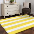 thumbnail image 5 of Yellow Striped Area Rug 4x6 Washable Rug Non Slip Modern Simple Monochrome Geometric White Large Area Rug Indoor Floor Carpet for Entryway Bedroom Kitchen Living Room Home Office Dining Room Nursery, 5 of 8