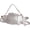 Silver, variant on 3D Fish Shaped PU Leather Crossbody Bag Novelty Mini Shoulder Handbag for Party Daily Use 32x7x13cm Black