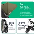 thumbnail image 3 of Colugo Compact Stroller - One Hand Fold Lightweight Stroller, Travel Stroller, Toddler Stroller, Airplane Stroller, Foldable Stroller with Rain Cover, Backpack and Cup Holder (Olive), 3 of 5