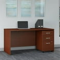thumbnail image 2 of Pemberly Row 60W Office Desk with Drawers in Mahogany - Engineered Wood, 2 of 7