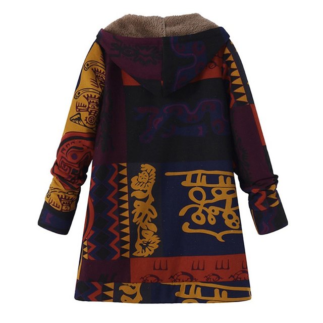 UPPADA Manteaux Trench pour Femmes Grande Taille Mode Temps Très Froid Manteau Décontracté Léger à Capuche Veste Doublée en Fausse Fourrure