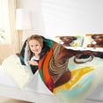 thumbnail image 3 of Castle Fairy Elegant Woman Wearing Headwrap King Size Comforter Sets 3pcs,Watercolor Artwork Comforters King Size,White Cyan Pink,1 Comforter and 2 Pillowcases, 3 of 6