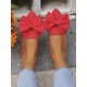 thumbnail image 4 of Women's Fashionable Soft Comfortable Red Flat Shoes, Spring And Autumn Seasons Casual Peas Shoes With Shallow Mouth And Pointed Toe, Simple And Stylis, 4 of 4