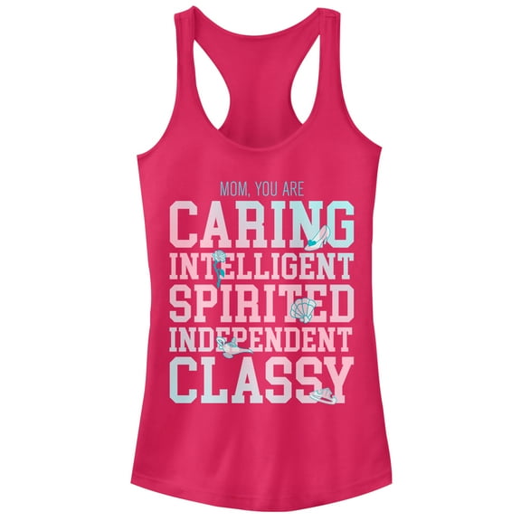 Junior's Disney Princesses Mom You Are Everything  Racerback Tank Top Dark Pink X Large
