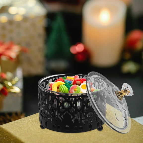 MLINS Candy Dish Wedding Snack Candy Tray 10.00X9.00X9.00CM Black