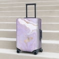 thumbnail image 3 of Wukai Lavender Glitter Foil Stripes Elastic Luggage Cover: Personalized Protection for Your Suitcase - Fits 19~29-inch, Washable & Durable Travel Companion-Small, 3 of 8