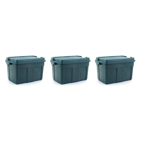 Rubbermaid 3 Pack High Top Storage Containers for Garage & Home Use, 37 Gal