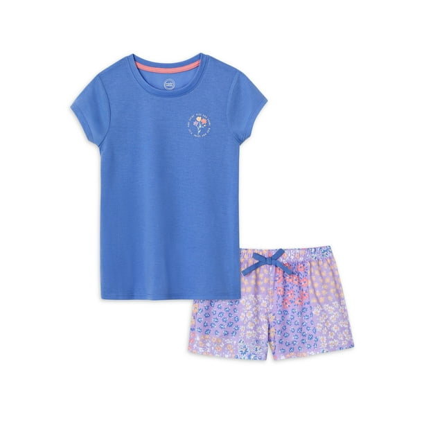 Wonder Nation Baby and Toddler Girl Poly Pajama Set, 2-Piece, Sizes 12M ...