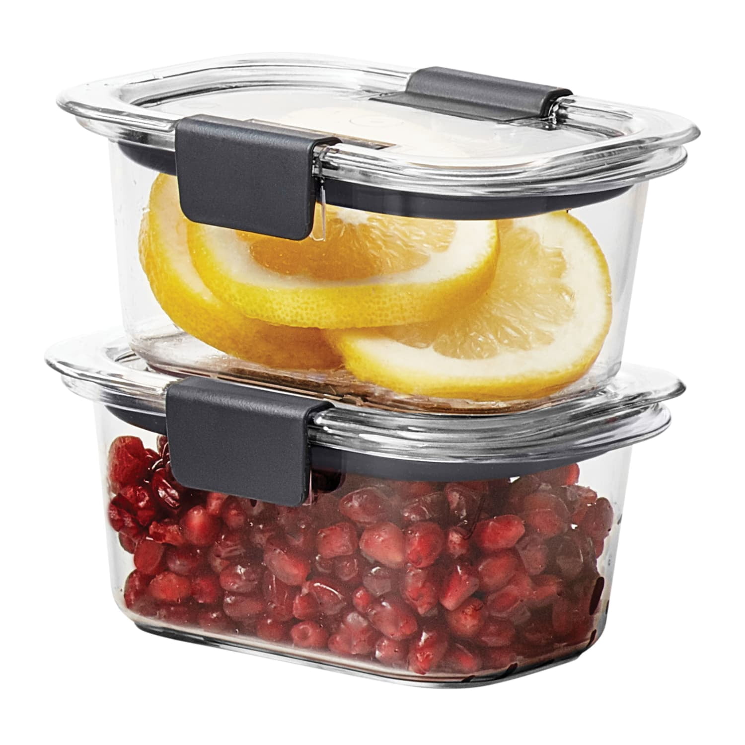 (4 pack) Rubbermaid Brilliance 1.3 Cup Stain-Proof Food Storage Container, Set of 2