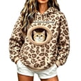 thumbnail image 3 of TGPMGRZ Pet Pouch Hoodie for Women Leopard Print Cat Pouch Warm Hooded Sweatshirt, 3 of 5