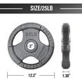 thumbnail image 3 of RitFit 25lb Olympic Weight Plates for Barbell, 2 inch Iron Weight Plate for Strength Training, 3 of 7