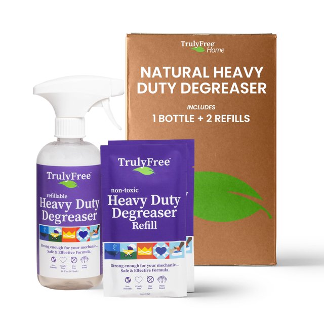 Desengrasante Truly Free de alta resistencia, 480 ml, más recambios