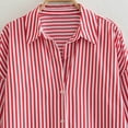 thumbnail image 6 of CLOISE Womens Tops Fall Cute Striped Shirts Lapel Long Sleeve Blouses Oversized Button Down Dressy Casual Tees Flowy Clothes Red M, 6 of 7