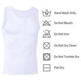 thumbnail image 6 of BLTIBY Mens Shapewear Tank Top Undershirt Slimming Body Shaper Tummy Control Vest Gynecomastia with Zipper White XXL, 6 of 6