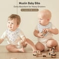 thumbnail image 3 of Baberos para bebé CIVARUA KIDS, paquete de 8, muselina de algodón suave y absorbente, 3 of 7