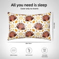 thumbnail image 4 of KLL Fall Turkey Pattern Silk Pillowcase for Hair and Skin Standard Size 20"X 30" Soft Breathable Pillow Covers for Sleeping, 4 of 7