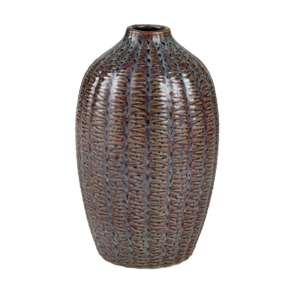 Elk Home Hawley Large Tropical Vase in Brown Reactive Finish