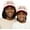 Put It on Santa's Tab - Red/Beige, variant on Matching Family Trucker Hat Set - Vintage Two-Tone Daddy & Me, Mommy & Me Snapback Baseball Caps - Rowdy (Upside Down) - Brown/Beige - Adult/Kids (2-9 Years)