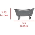 thumbnail image 3 of Foreside Home & Garden Mini Bathtub Soap Dish – Gray Enamel Bathroom Accessory, 3 of 6