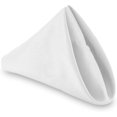 thumbnail image 1 of 1 Douzaine de Serviettes de Table en Tissu 17 Pouces - Tissu Polyester Lavable en Machine - Blanc, 1 of 4