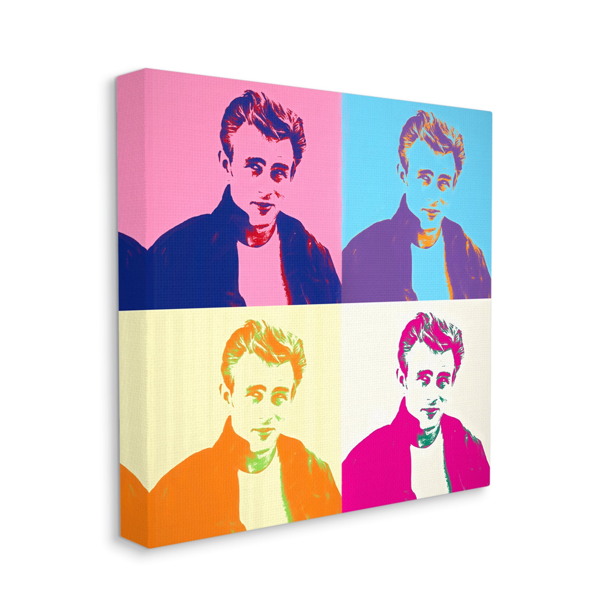 Stupell Industries Vivid Pop Style Portrait Squares Person Man Canvas Wall Art, 36 x 36, Design by AbcArtAttack