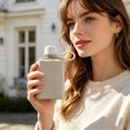 thumbnail image 3 of 240ml Slim Flat Pocket Water Bottle With Detachable Silicone Portable Travel Pocket Flask Juice Alcohol Mini Drinking Bottle, 3 of 4