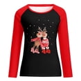 thumbnail image 4 of Camisas de manga larga ligeras con cuello redondo de Navidad para mujer Camisas de túnica de otoño para mujer Tops de otoño Pompotops FGAJ10262, 4 of 6