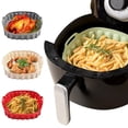thumbnail image 2 of Cesta de silicona gruesa para freidora de aire, molde de silicona para horno, bandeja para hornear Pizza, pollo frito, molde de silicona para freidora de aire, 2 of 4