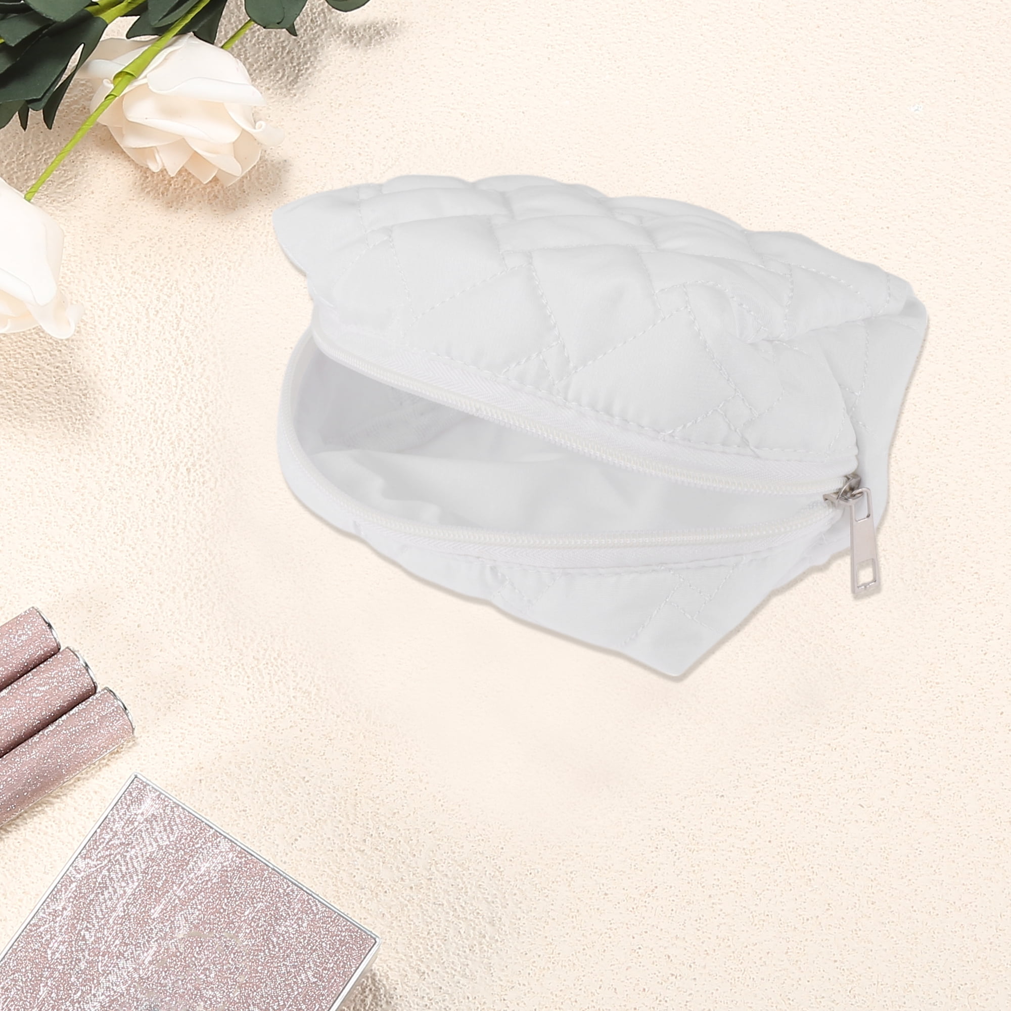 Unique Bargains 1 Pc Lady Portable Make Up Organizer Case for Activities White