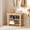 Wood, variant on Taoset 35" Large Entryway Storage Bench, 3-Tier Extra Wide Shoe Rack Organizer, Spacious Living Room Shelf & Bed End Bench, Heavy Duty Capacity Utility Stand for Mudroom, Black