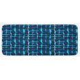 thumbnail image 1 of Indigo Kitchen Mat, Watercolor Print Geometric Squares Lines Aqua Pool Inspired Design, Plush Decorative Kitchen Mat with Non Slip Backing, 47" X 19", Navy Blue Sky Blue, by Ambesonne, 1 of 1