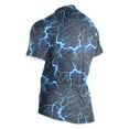 thumbnail image 3 of joogoo Blue Lightning Pattern Men's Cycling Jerseys Mountain Bike Short Sleeve Tops 3XL, 3 of 7
