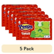 (5 pack) PEEPS Marshmallow Trees, Christmas Candy, 3 Count (1.5 Ounce)