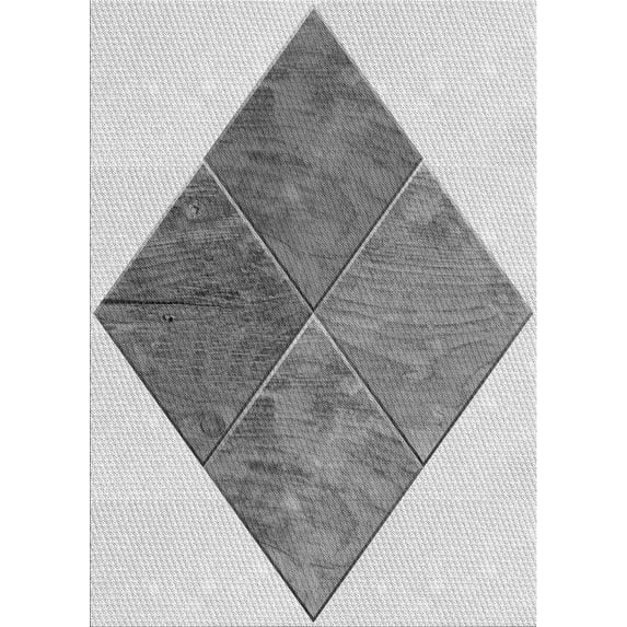 Ahgly Company Indoor Rectangle Patterned Sonic Silver Gray Area Rugs, 2' x 5'