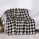 thumbnail image 3 of Fotbe Black and white houndstooth Manta de Franela con Estampado, Manta Ultrasuave para Cama, Sofá, Auto, Hipoalergénica y Antibolitas-50"x40", 3 of 6