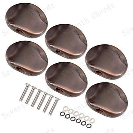 

6Pcs Tuning Peg Buttons Machine Heads Knobs Cap with Screws for Guitar Parts