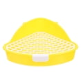 thumbnail image 1 of Caja de arena para conejos, inodoro para mascotas, orinal triangular, entrenador, caja de arena esquinera, 1 of 5