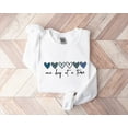 thumbnail image 3 of One Day at a Time Sweatshirt – Encouragement Gift for Recovery & Self-Care – Hearts Graphic Unisex Pullover, 3 of 6
