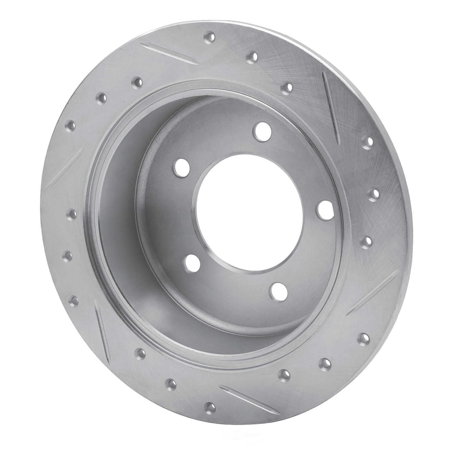 Dynamic Friction Company 631-39022L DFC Brake Rotor - Drilled And Slotted - Silver