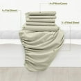 thumbnail image 4 of 4 Pcs Solid Bed Sheets Set-16 Inches deep Pocket Bedding Set -Eco Friendly Microfiber Queen Sheets-Hotel Luxury King Bed Sheet & Pillowcases, 4 of 10