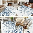 thumbnail image 5 of 6'x9' Area Rugs, Blue Leaves Indoor Outdoor Area Rug for Living Room Bedroom, Summer Botanical Washable Bathroom Rugs Kitchen Floor Carpet Mats Home Decor Aesthetic, 5 of 8
