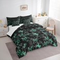 thumbnail image 3 of Manfei Dreamy Butterfly Child Twin Bedding Sets 7-Piece, Green Cherry Blossoms Bedding Comforter Set, Romantic Animal Sheet Sets, Microfiber Bedroom Decor, 3 of 7